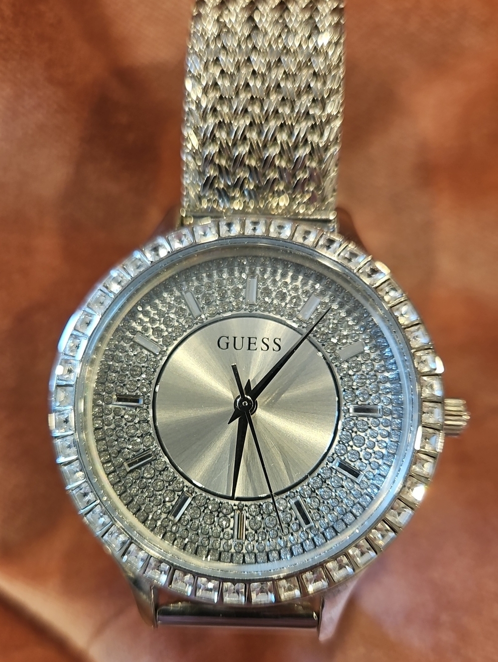 Guess Silver Rhinestone Watch EUC